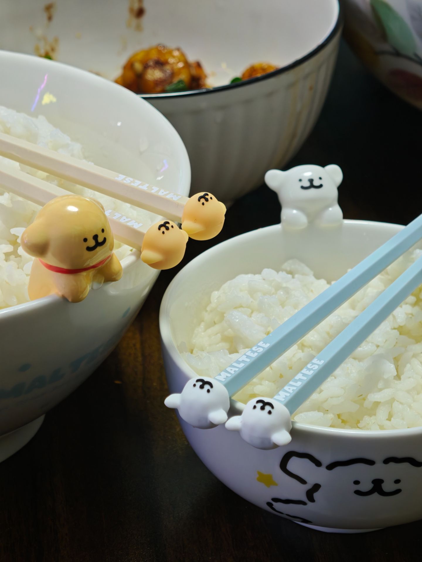 小金毛与小白的干饭碗